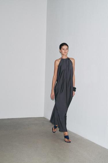ZW COLLECTION SATIN DRESS - Petrol blue de Zara - Image 5