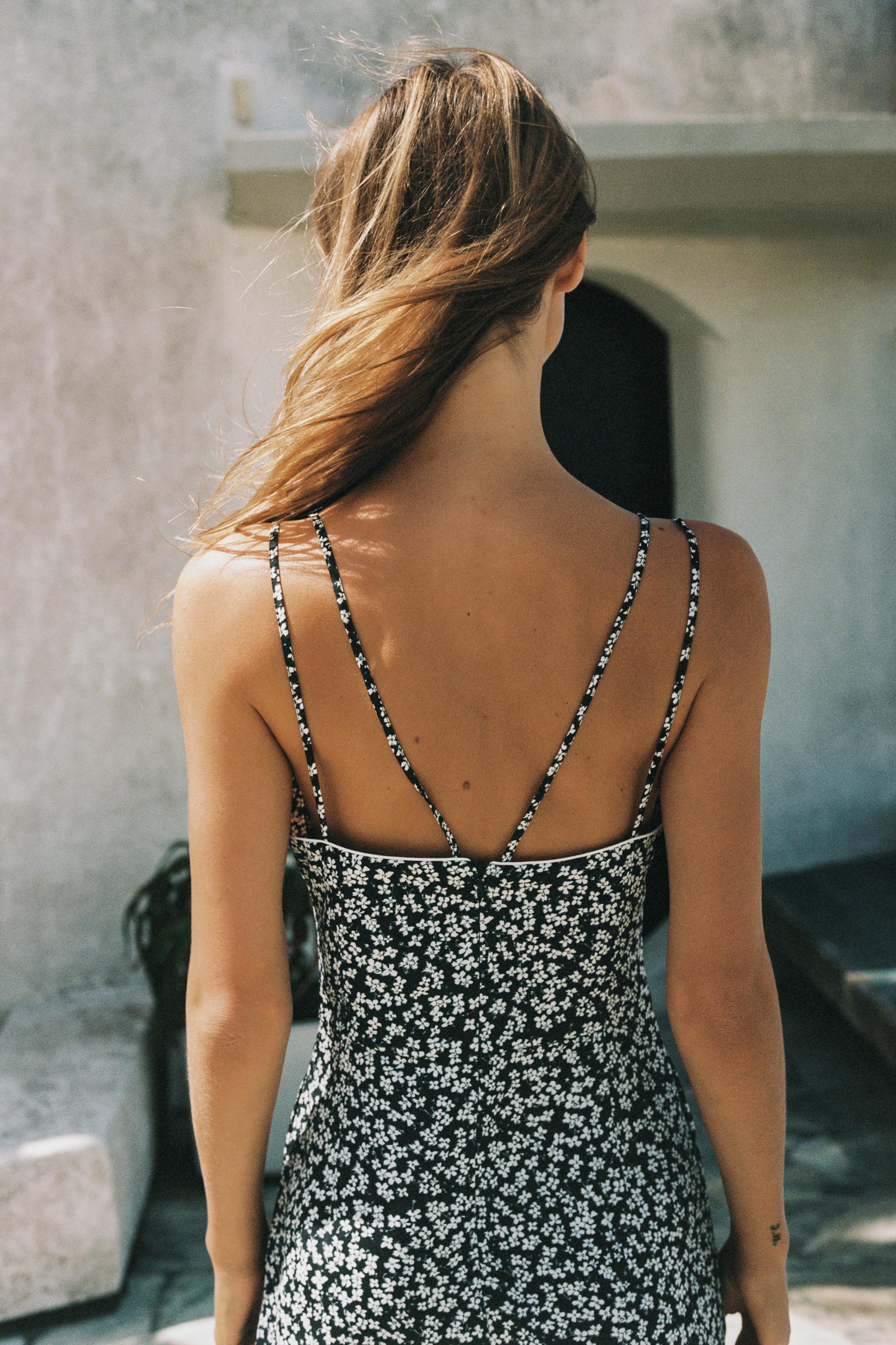 Zara FLORAL PRINT STRAPPY JUMPSUIT — фото 7