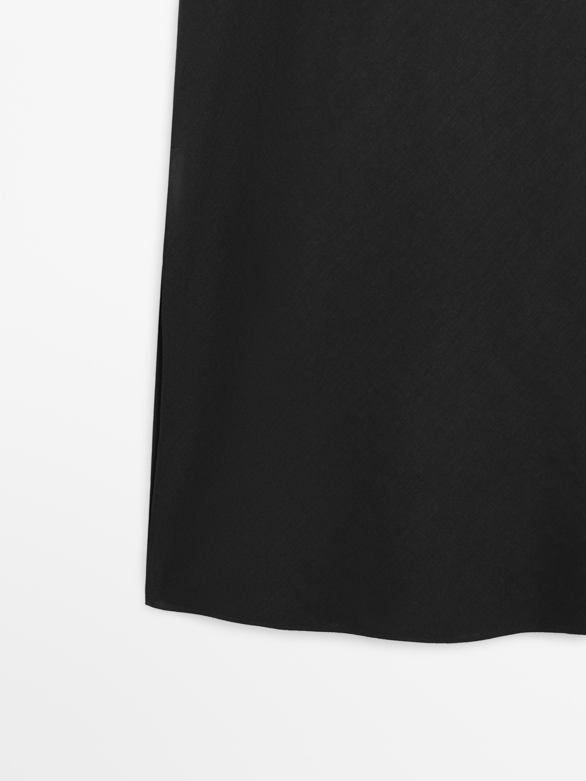 100% linen midi dress