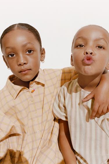 ZARA TIMELESS - CHECK SHIRT DRESS - Light yellow by Zara