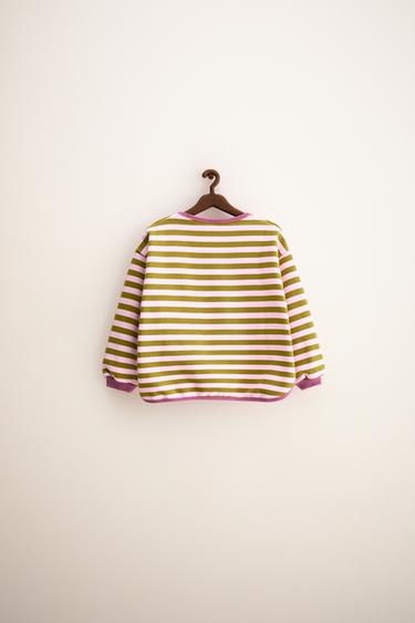 ZARA TIMELESS - SWEAT À RAYURES - Vert olive de Zara - Image 1