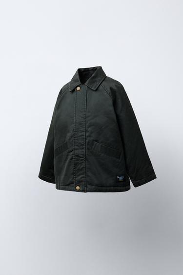 VESTE ENDUITE - Kaki foncé de Zara - Image 1