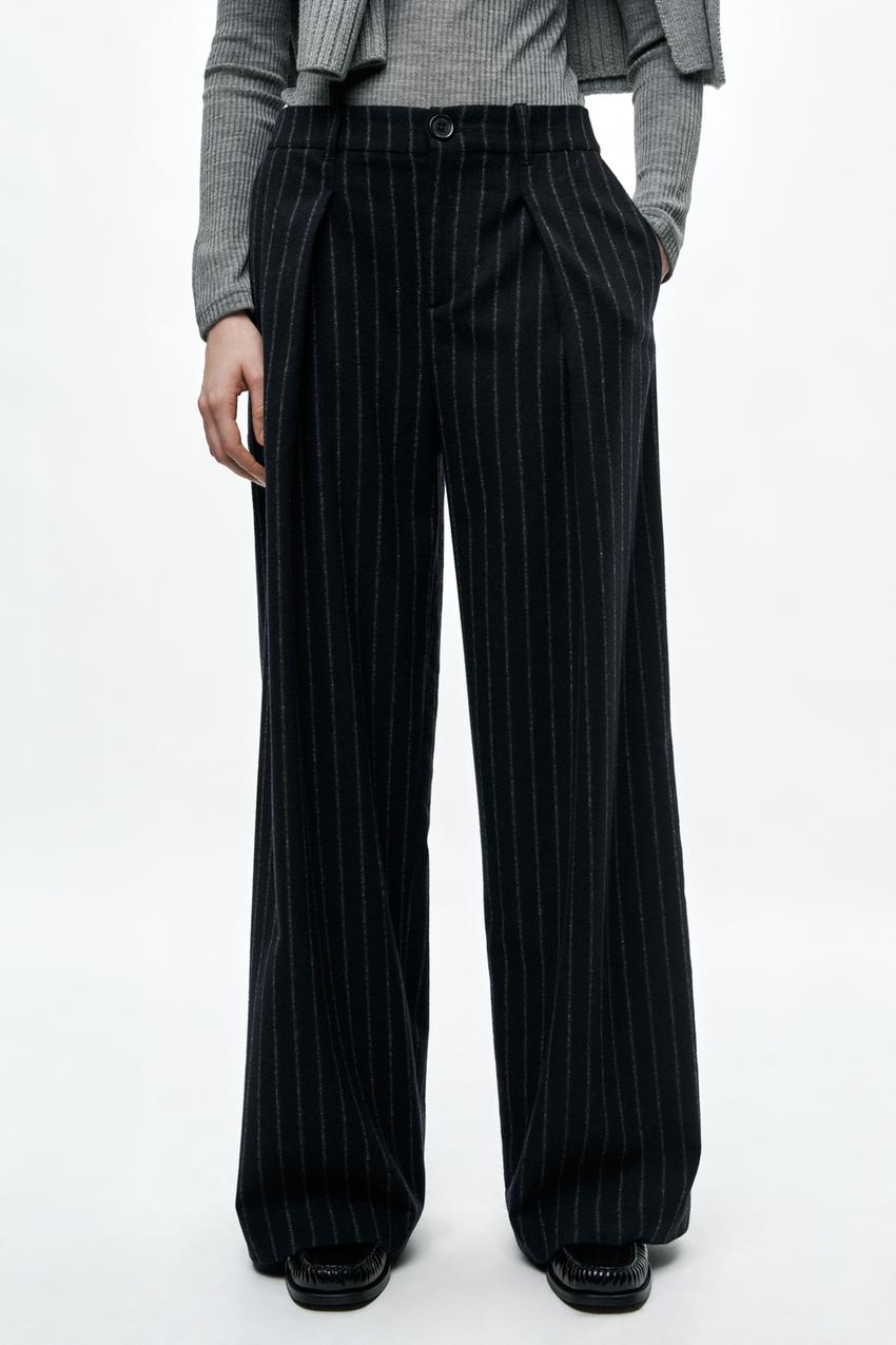 Zara, Pants & Jumpsuits, Zara Striped Wide Leg Pants Xs