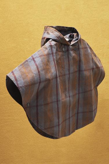 CAPE ENFANT À CARREAUX TARTAN - Marron-Bleu de Zara - Image 3