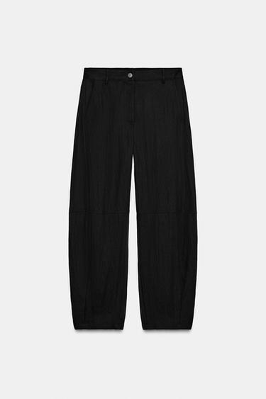 ZW COLLECTION FLOWING BALLOON TROUSERS - Black by Zara