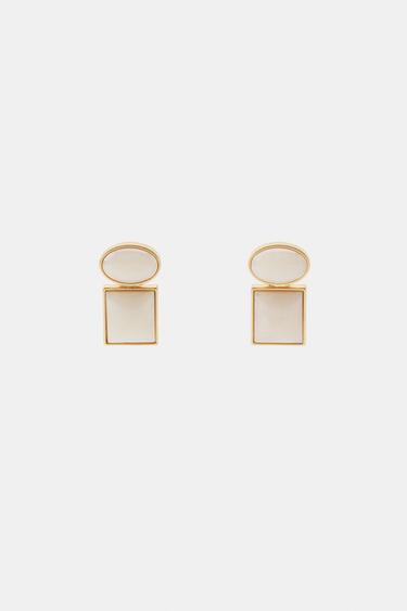 PENDIENTES FORMAS GEOMÉTRICAS RESINA - Dorado de Zara