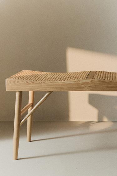 BANQUETTE BOIS ET ROTIN - Beige clair de Zara - Image 5