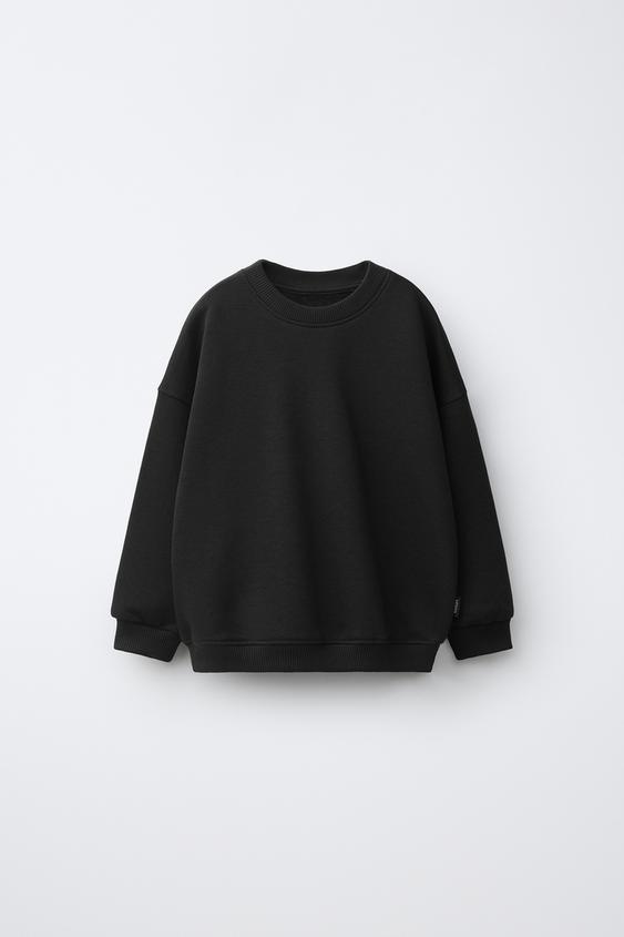 PLAIN SWEATSHIRT - Black by Zara - Image 0