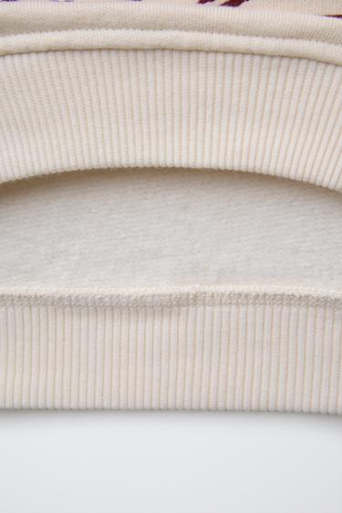 BEAR PRINT SWEATSHIRT - Ecru by Zara - Image 3