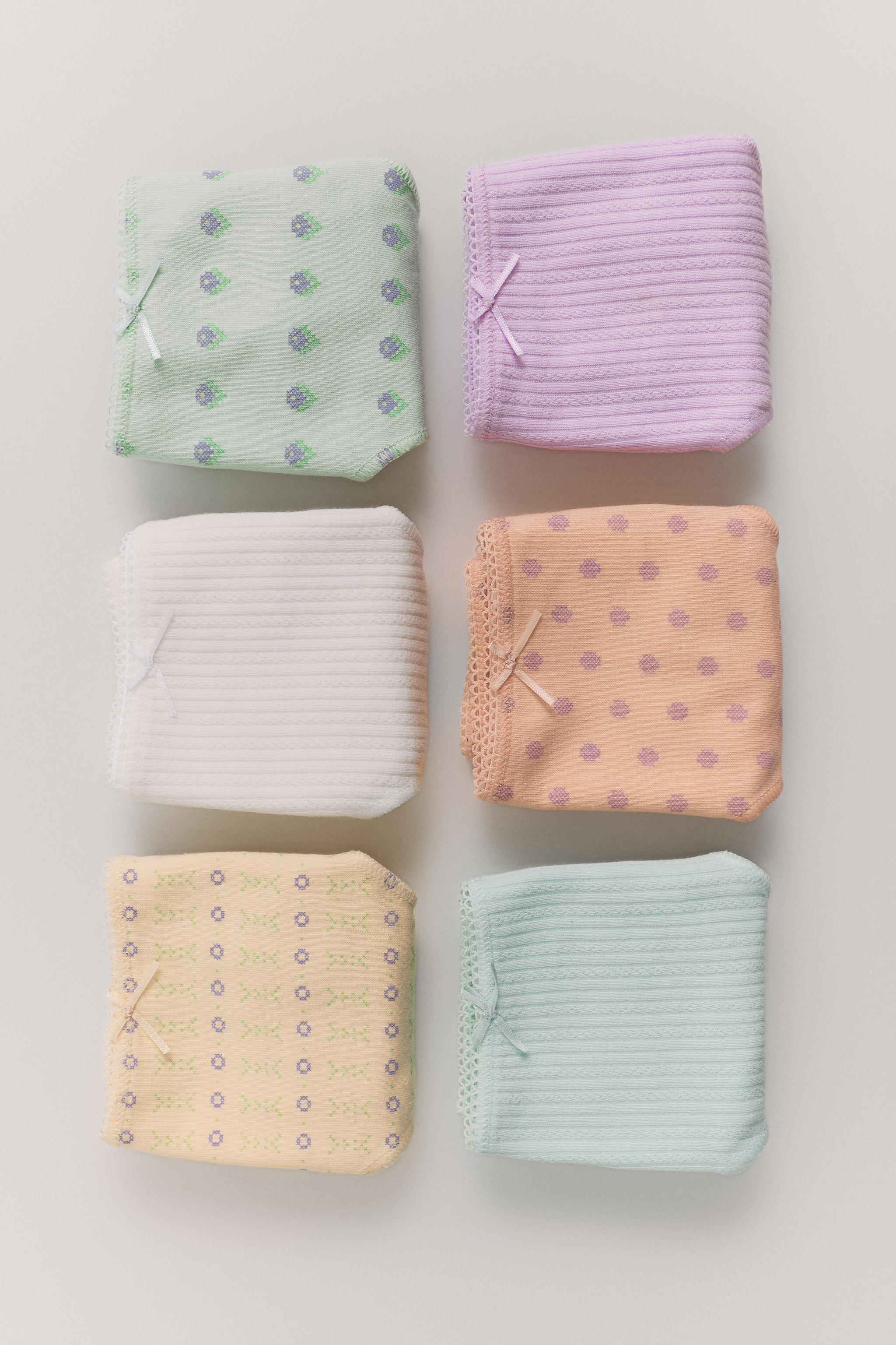 6-14 YEARS / SIX-PACK OF FLORAL UNDERWEAR — Multicolored