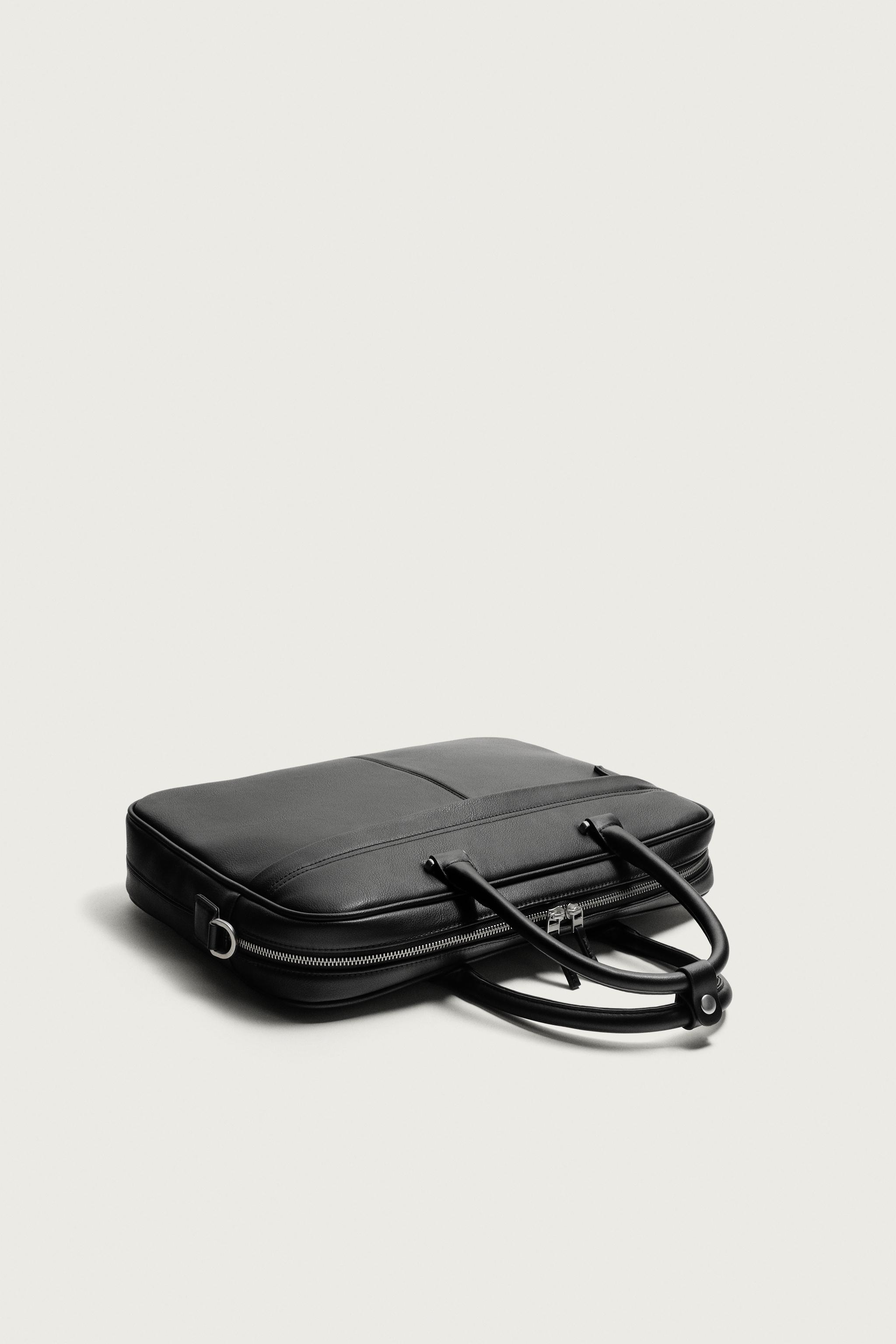 EMBOSSED BRIEFCASE — Black