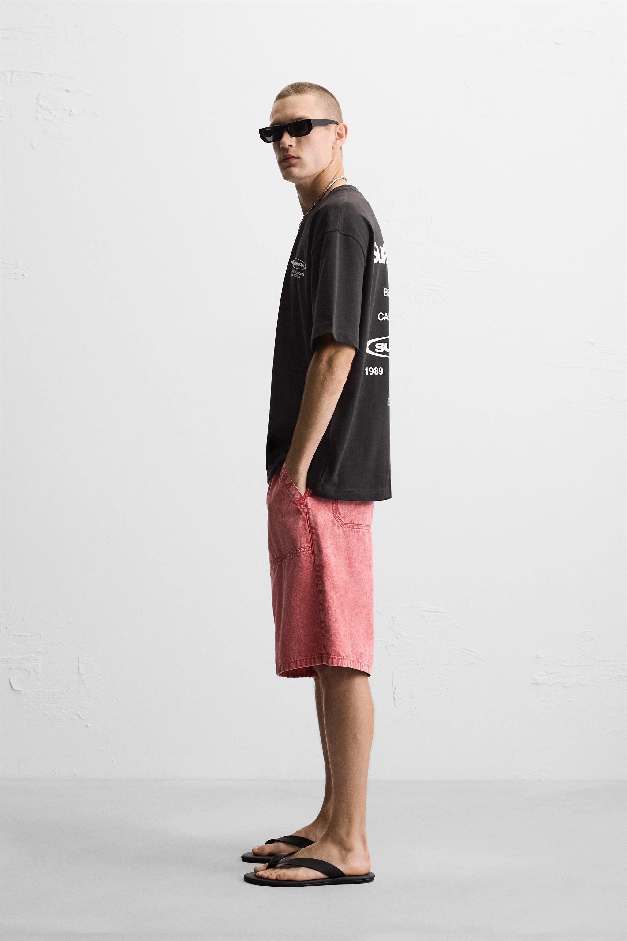 プリントテキストTシャツ - ブラック | ZARA Japan / 日本