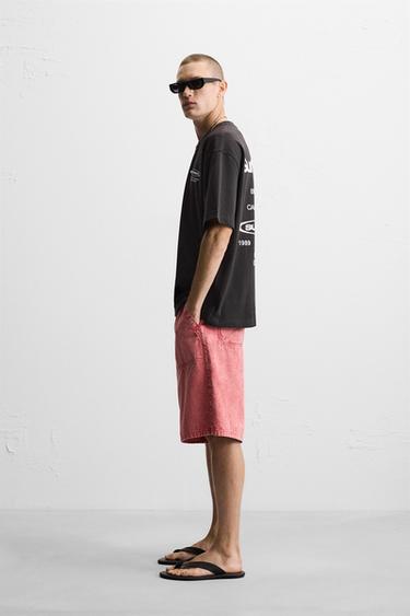 SLOGAN PRINT T-SHIRT - Black by Zara - Image 3