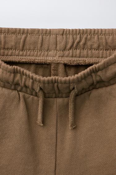 GARMENT-DYED BERMUDA SHORTS WITH PATCH - Light brown by Zara - Image 2