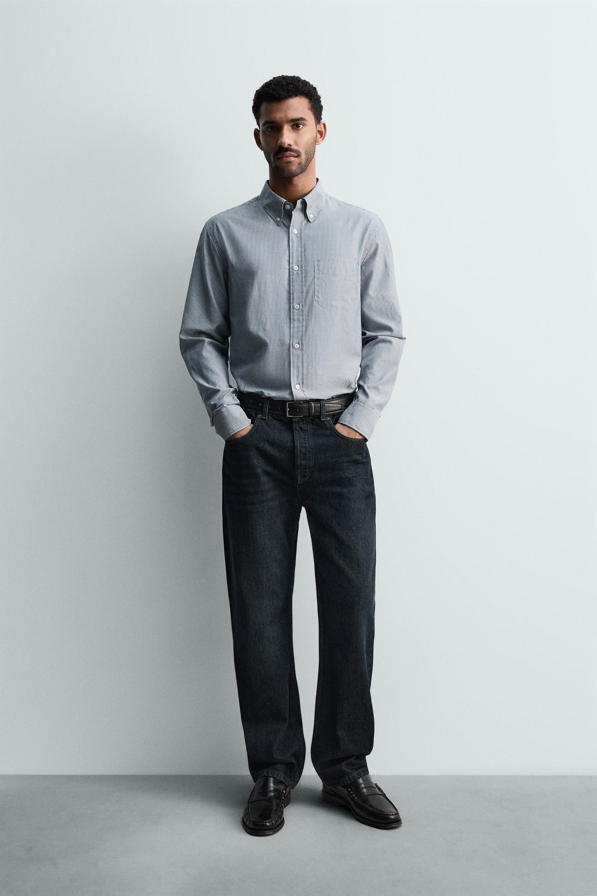 CHEMISE À RAYURES AVEC POCHE