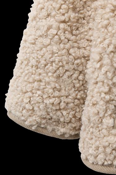 CAZADORA BORREGUILLO ALAMARES - Beige de Zara