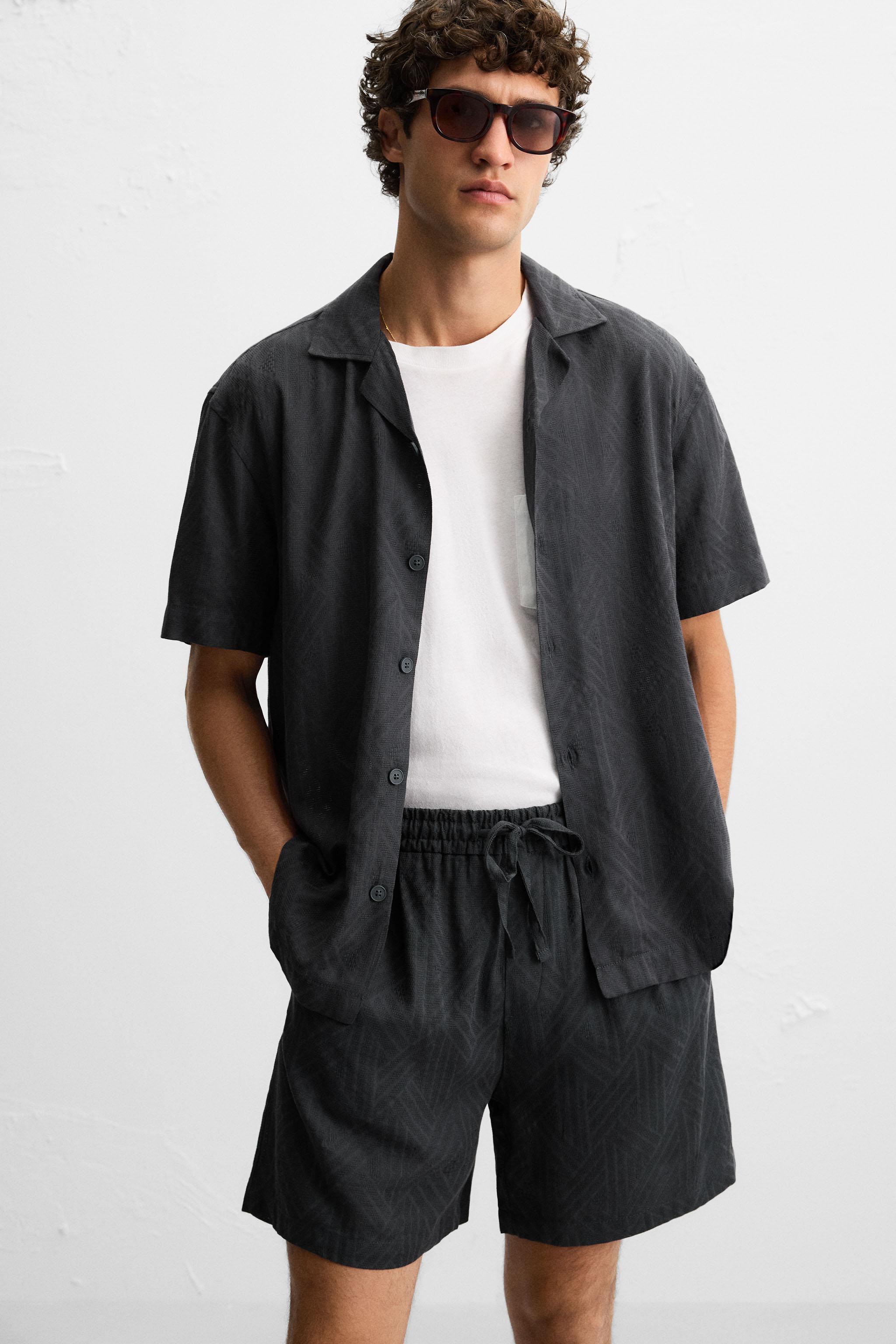 ZARA ジオメトリックジャガード　セットアップ　ジャージ　USA（Mサイズ） ZARA ジオメトリックジャカード カーディガン パンツ ジャージ