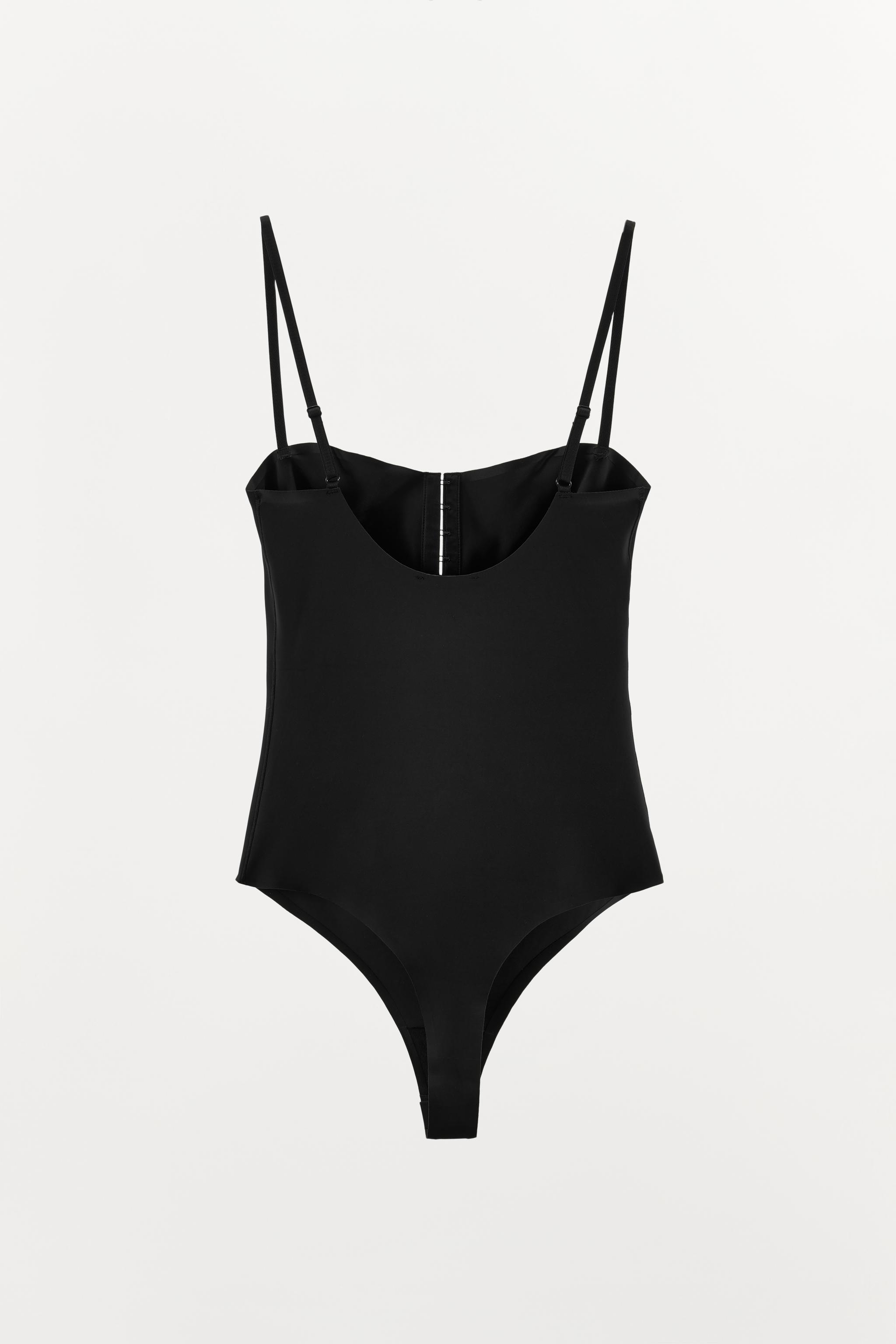 BODYSUIT WITH POLYAMIDE AND HOOKS - Black | ZARA Spain