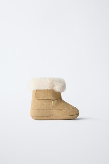 LINED BOOTS - Brown by Zara