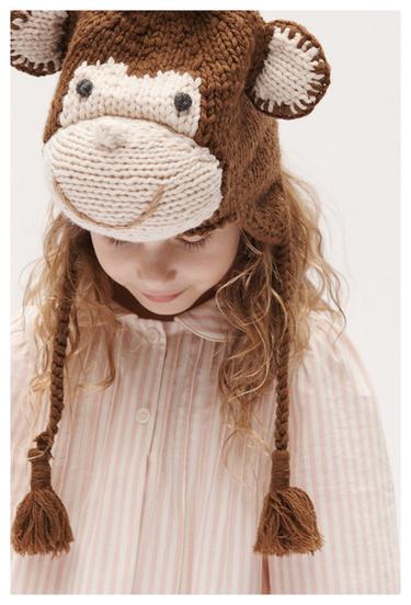 BONNET SINGE 100% LAINE ÉDITION LIMITÉE - Marron de Zara