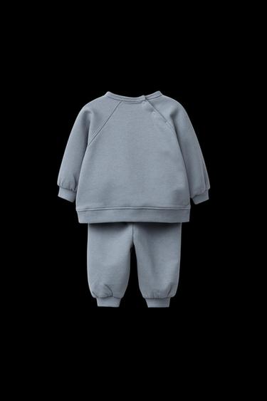 GARNITUR SWEATSHIRT UND JOGGER INNEN ANGERAUT - Bläulich von Zara