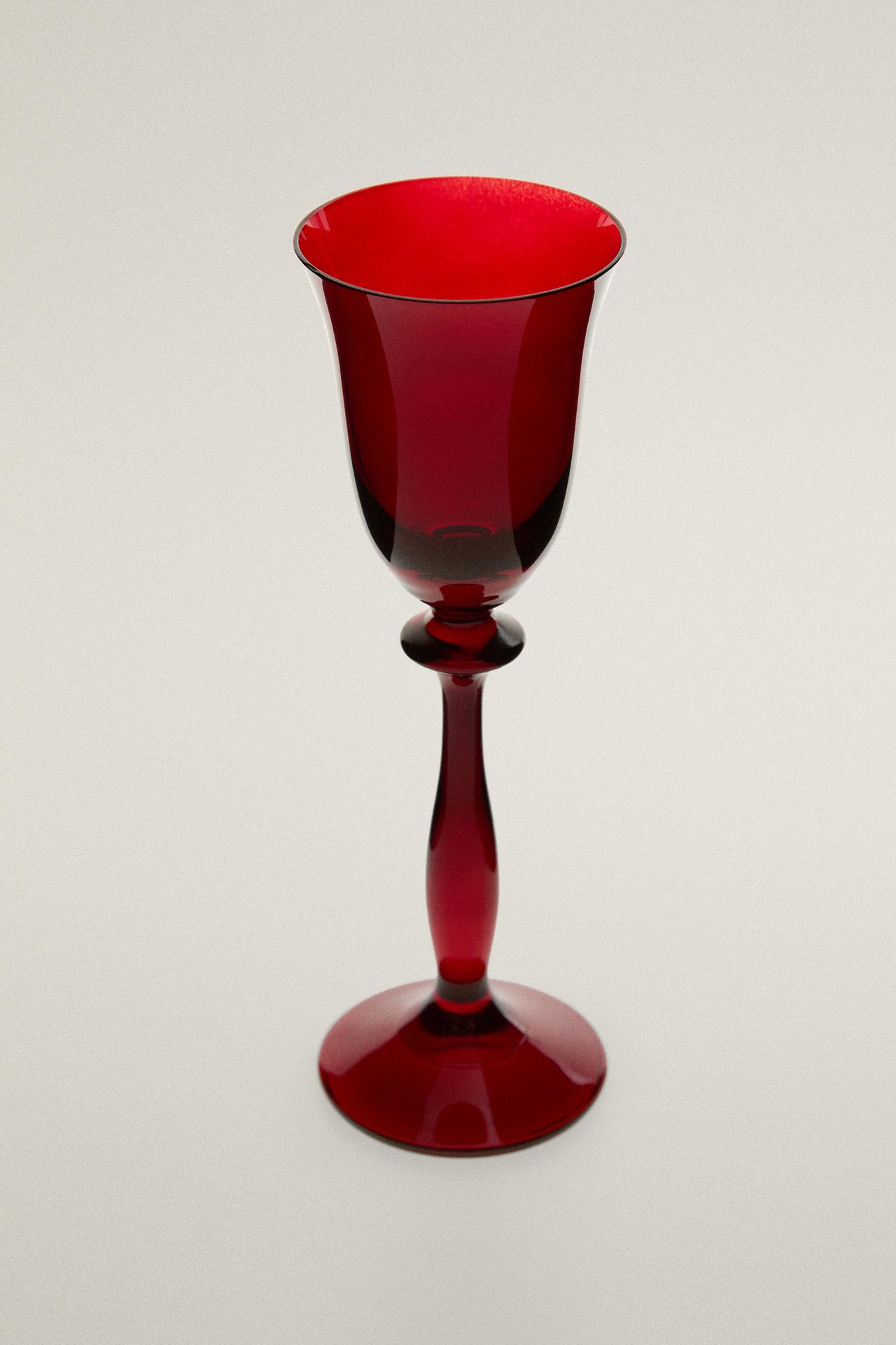 CHRISTMAS GLASS SHOT GLASS — Red