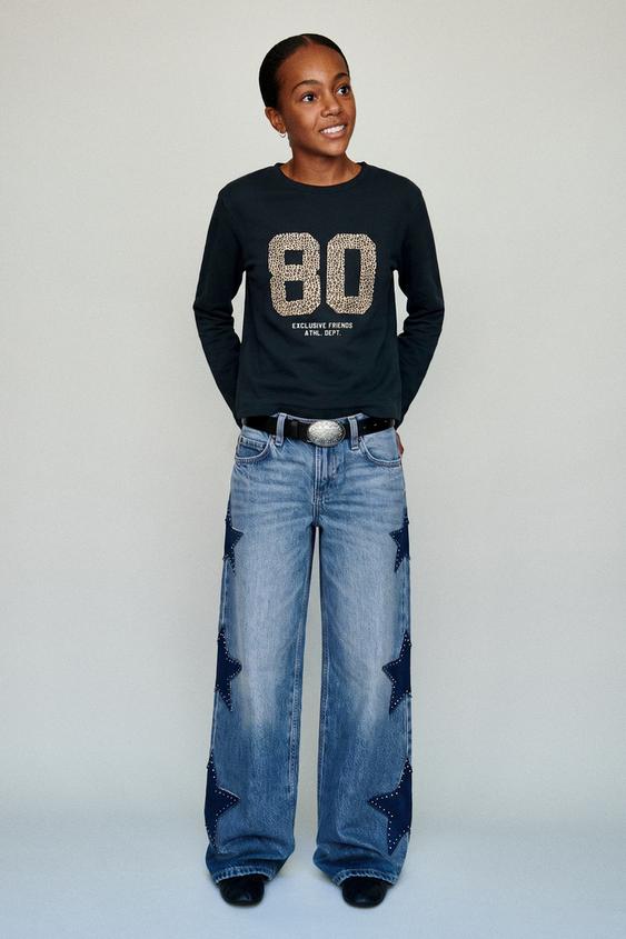 ANIMAL PRINT PATCH T-SHIRT - Anthracite grey by Zara - Image 0