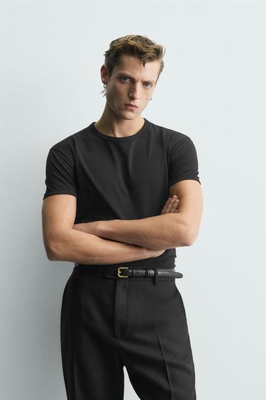 ФУТБОЛКА MUSCLE TEE FIT — ЧЕРНЫЙ от Zara
