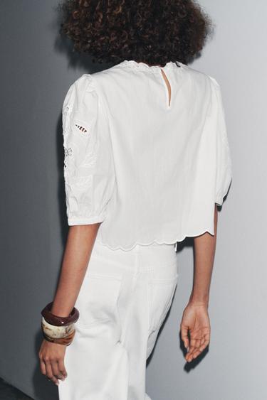 ZW COLLECTION ROMANTIC BLOUSE - White by Zara - Image 3