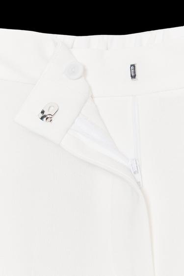WEITE HOSE MIT ELASTISCHEM BUND - Cremefarben von Zara