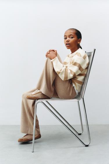 Zara STRIPED KNIT SWEATER - Striped