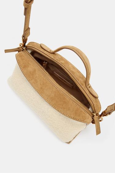 SAC ALLONGÉ EFFET PEAU DE MOUTON - Beige de Zara - Image 3