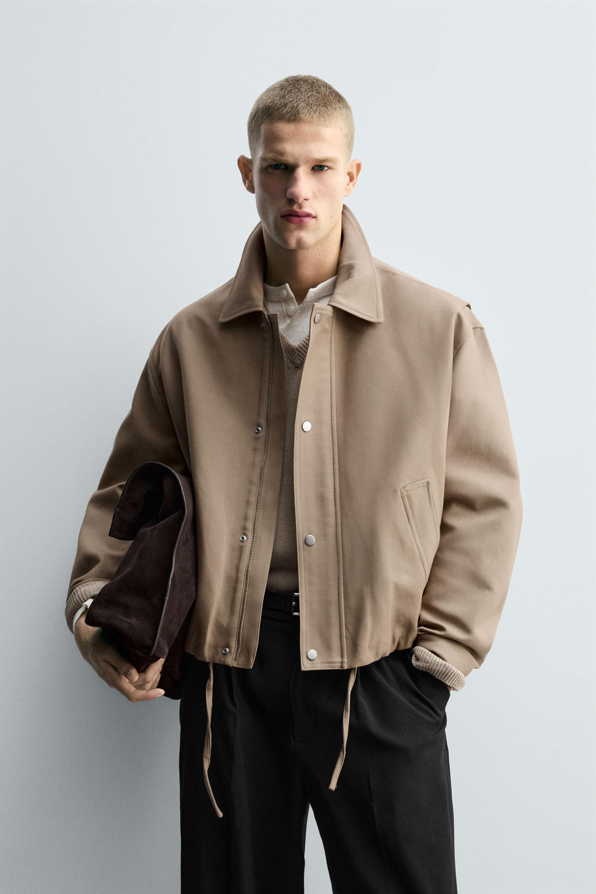 CROPPED FIT PADDED JACKET - camel | ZARA South Africa