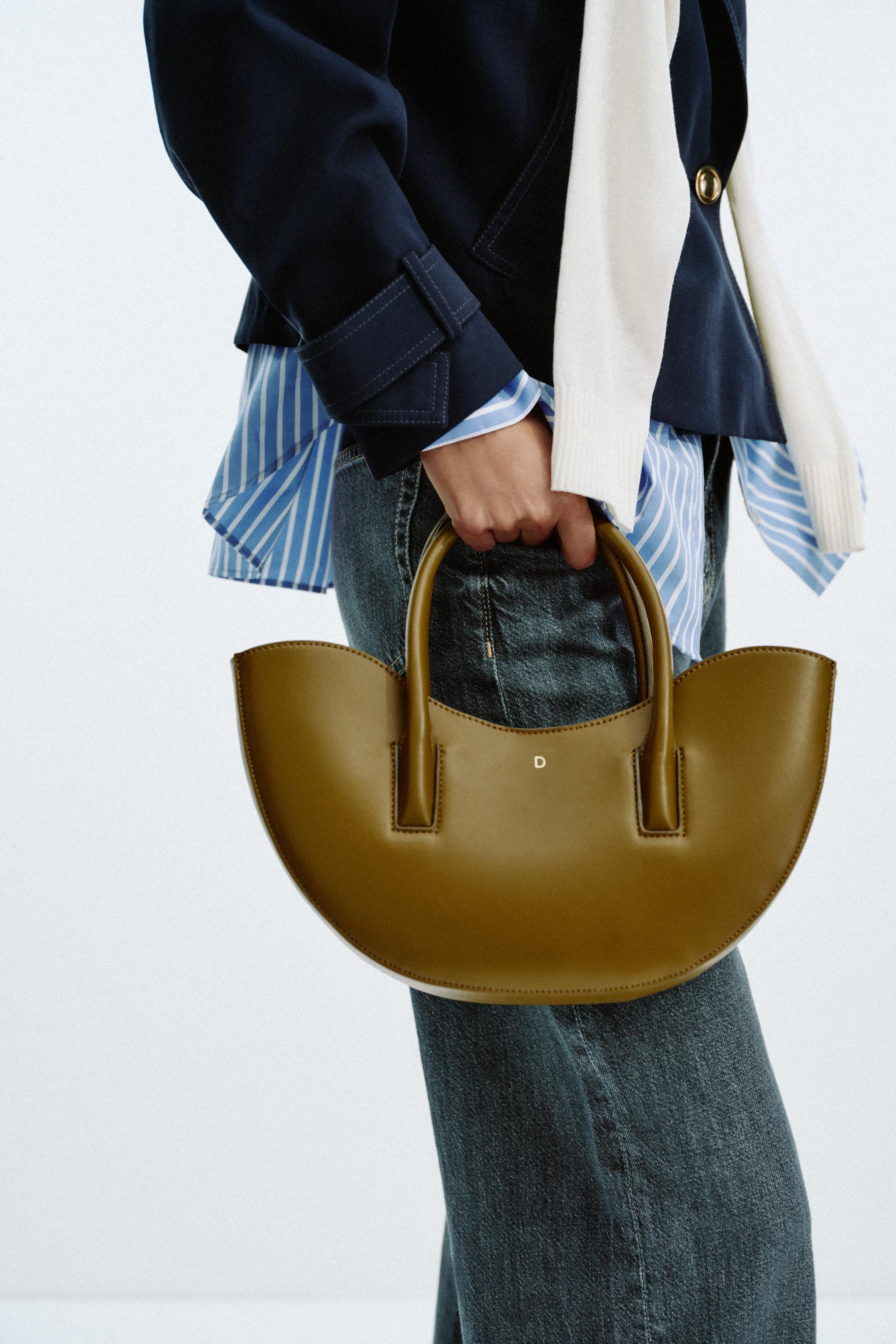 ZARA【NEW】OVAL MINI TOTE BAG OVAL MINI SHOPPER - Green | ZARA United States