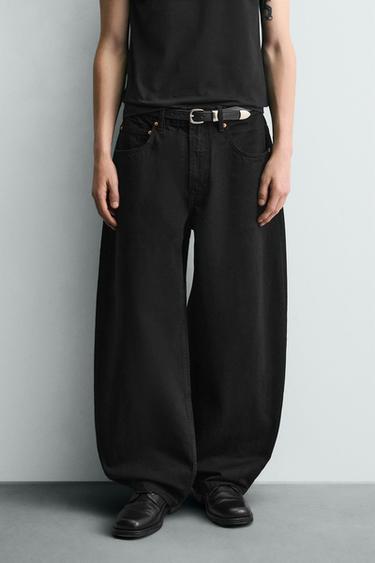 BALLOON FIT JEANS - Black by Zara