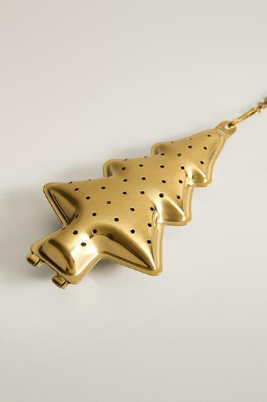 Steel christmas tree infuser — Golden 2