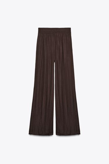 FLIESSENDE WEITE HOSE - Braun von Zara