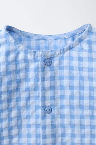 CHEMISE À CARREAUX VICHY - Bleu moyen de Zara - Image 2