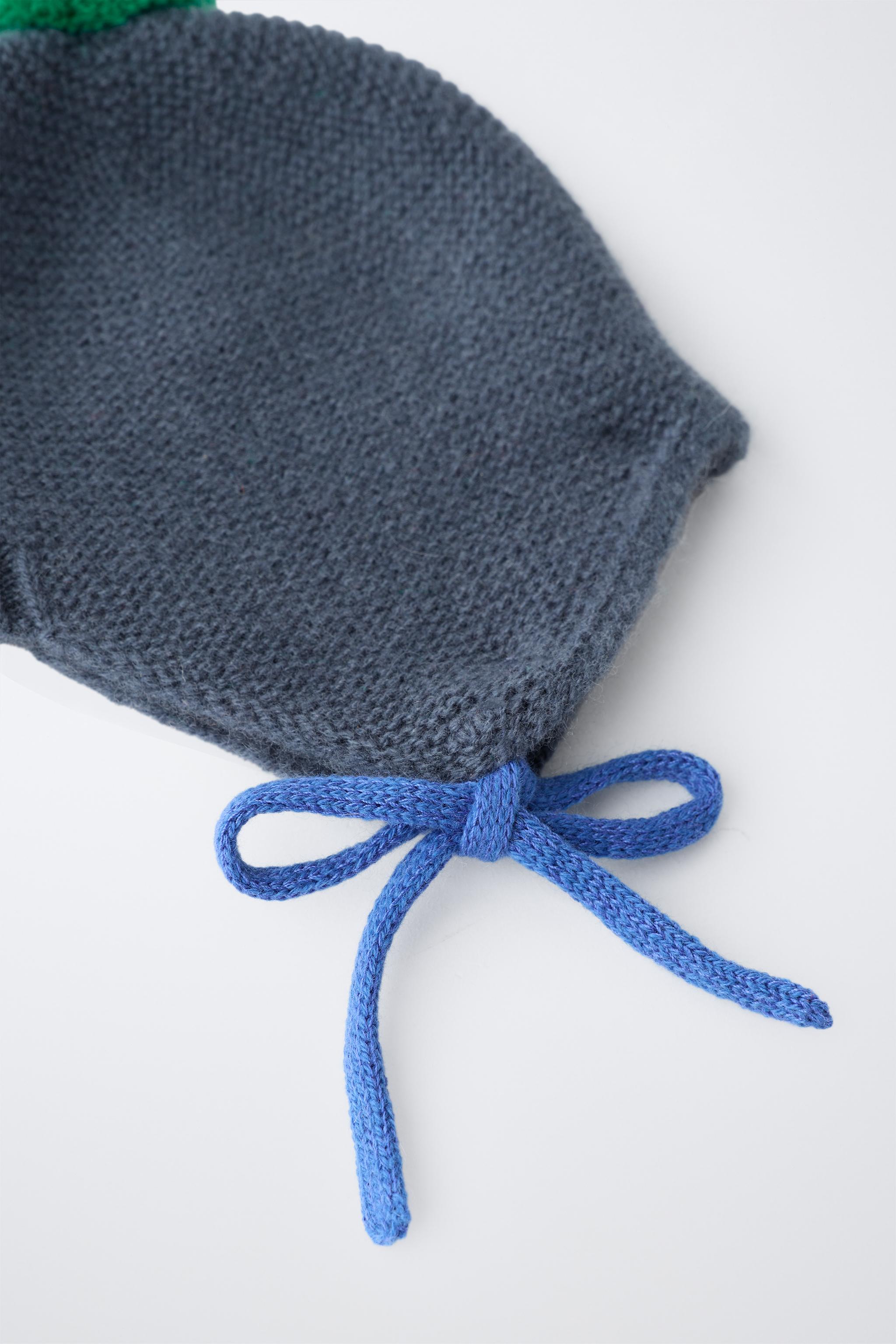 KNIT POM-POM BEANIE 100% WOOL