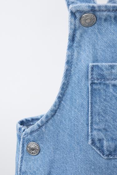 DENIM SHORT DUNGAREES - Blue by Zara - Image 3