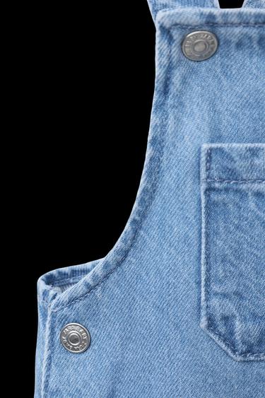 DENIM SHORT DUNGAREES - Blue by Zara