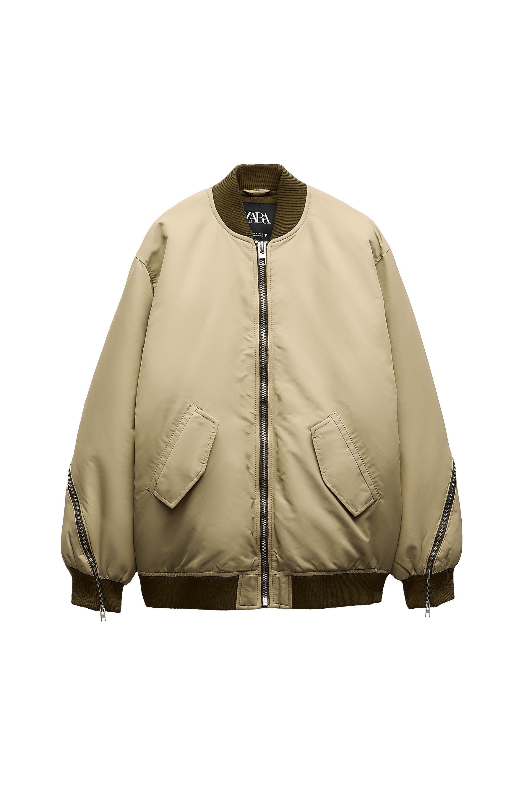 OVERSIZE NYLON BOMBER JACKET SECOND HAND | Zara Preowned