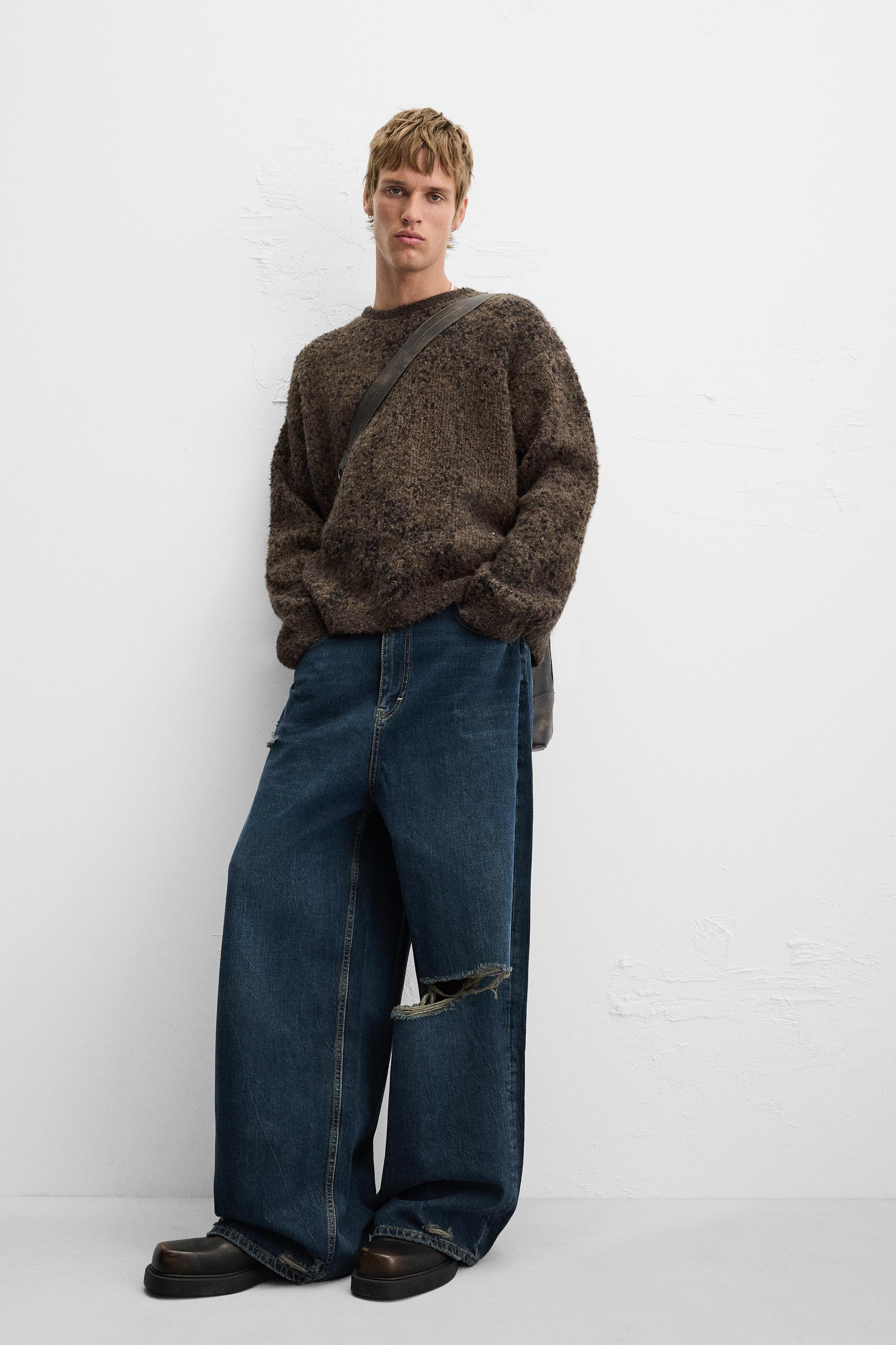 ★ドイツ発*ZARA*新作*PIXELジャガードニット/BROWN★ ☆ドイツ発*ZARA*新作*PIXELジャガードニット/BROWN☆ (ZARA