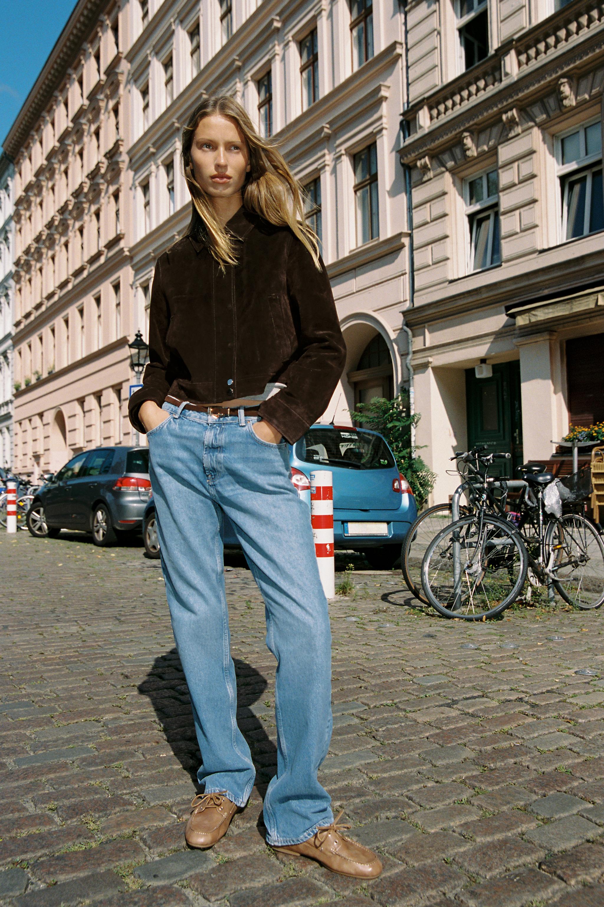 ☆ドイツ発*ZARA*新作*リップドストレートデニム/LB☆ ☆ドイツ発*ZARA*新作*リップドストレートデニム/LB☆