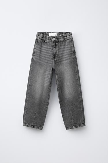 JEANS BALLOON GOMAS - Gris medio de Zara