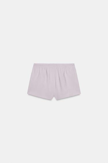 SHORT FLUIDE AVEC BOUTONS - Mauve clair de Zara - Image 6