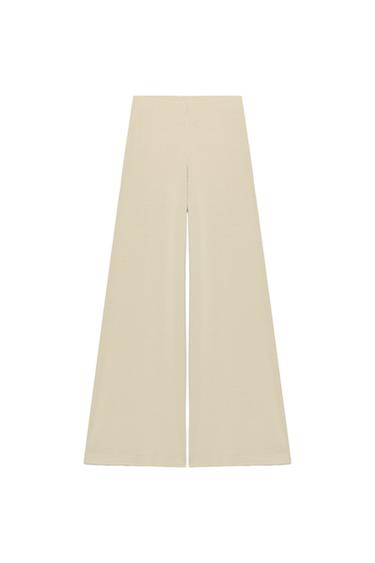 FLOWING PALAZZO TROUSERS - Sand by Zara