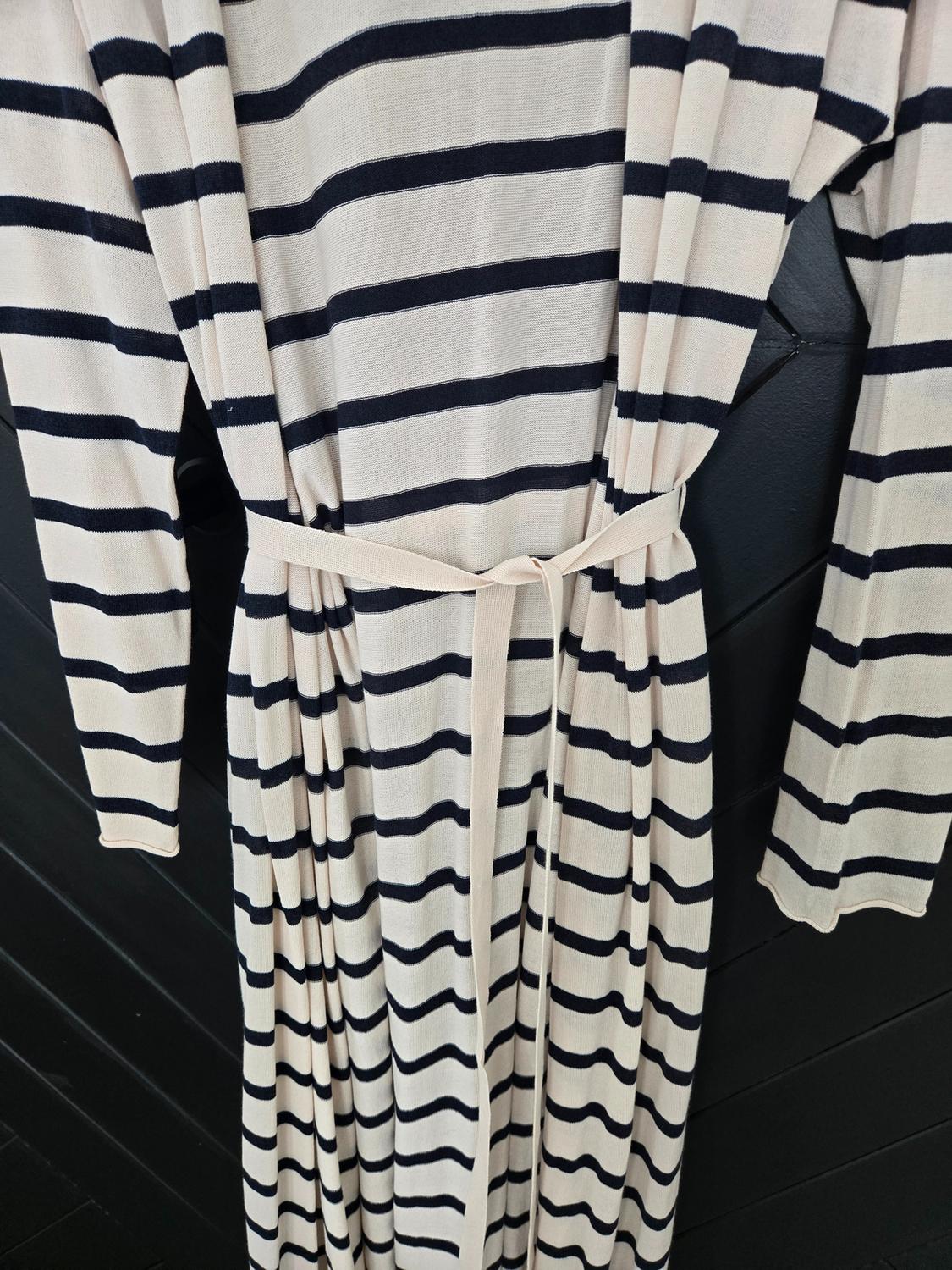 LONG STRIPED KNIT CARDIGAN - Image 2