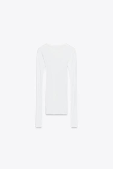 SUPIMA® COTTON T-SHIRT - White by Zara - Image 2