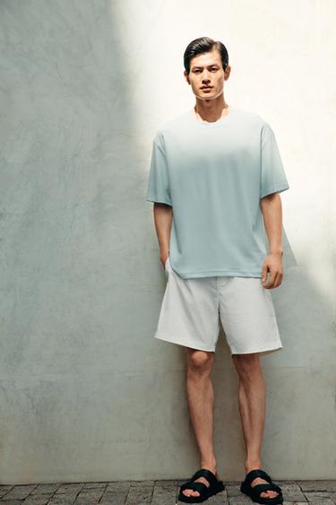 BASIC REGULAR FIT T-SHIRT - Sky blue by Zara